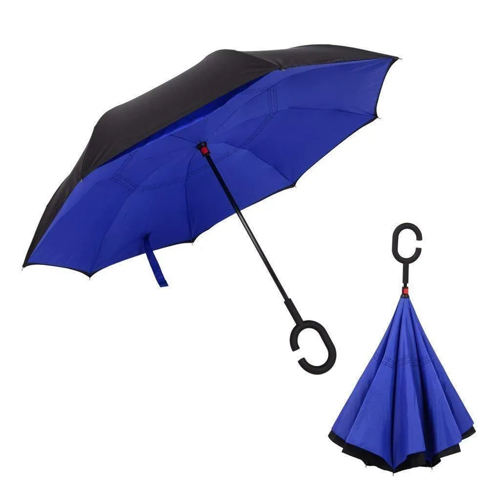 0233 PRINTED TRAVEL WINDPROOF UMBRELLA (REVERSE UMBRELLA)