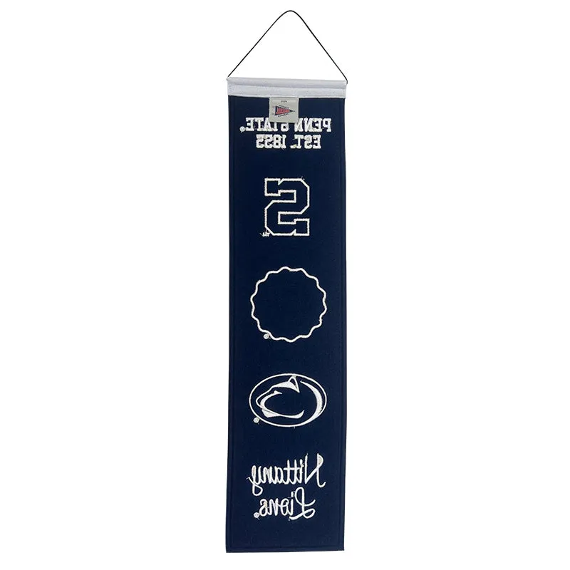 8" x 32" Embroidered Penn State Logo Banner