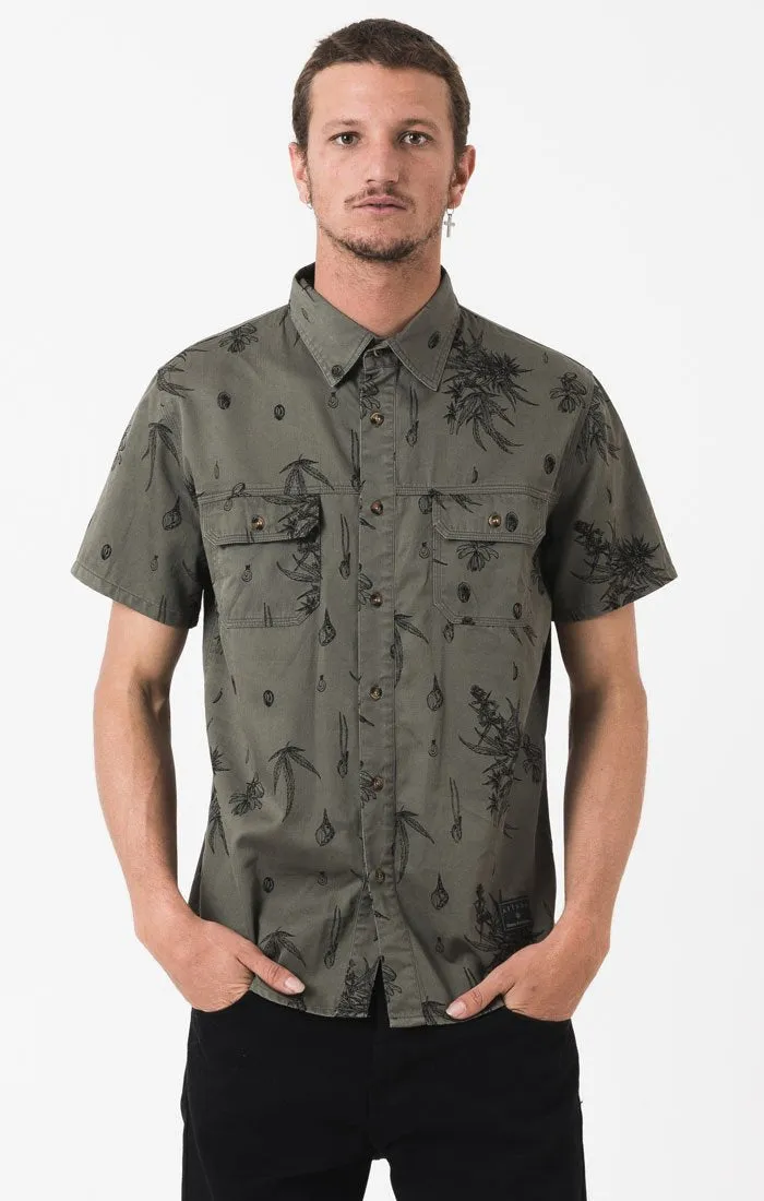 Afends Mens Sativa - Hemp - Short Sleeve Shirt