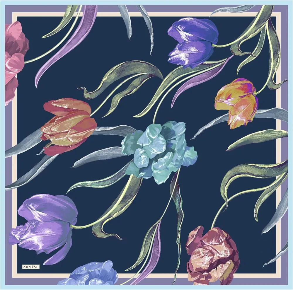 Armine Lori Floral Silk Scarf No. 51