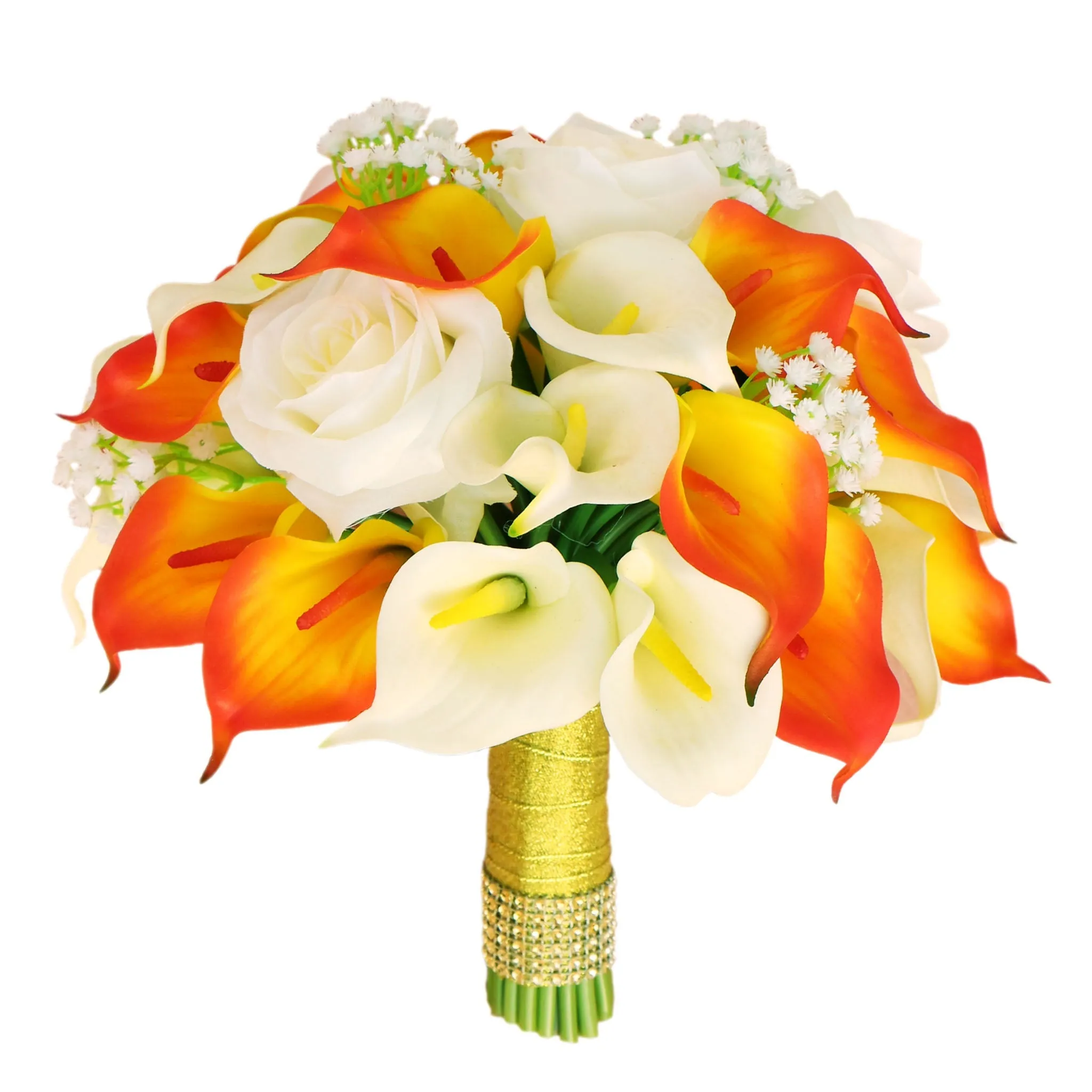 Artificial Orange Calla Lily Wedding Bouquets