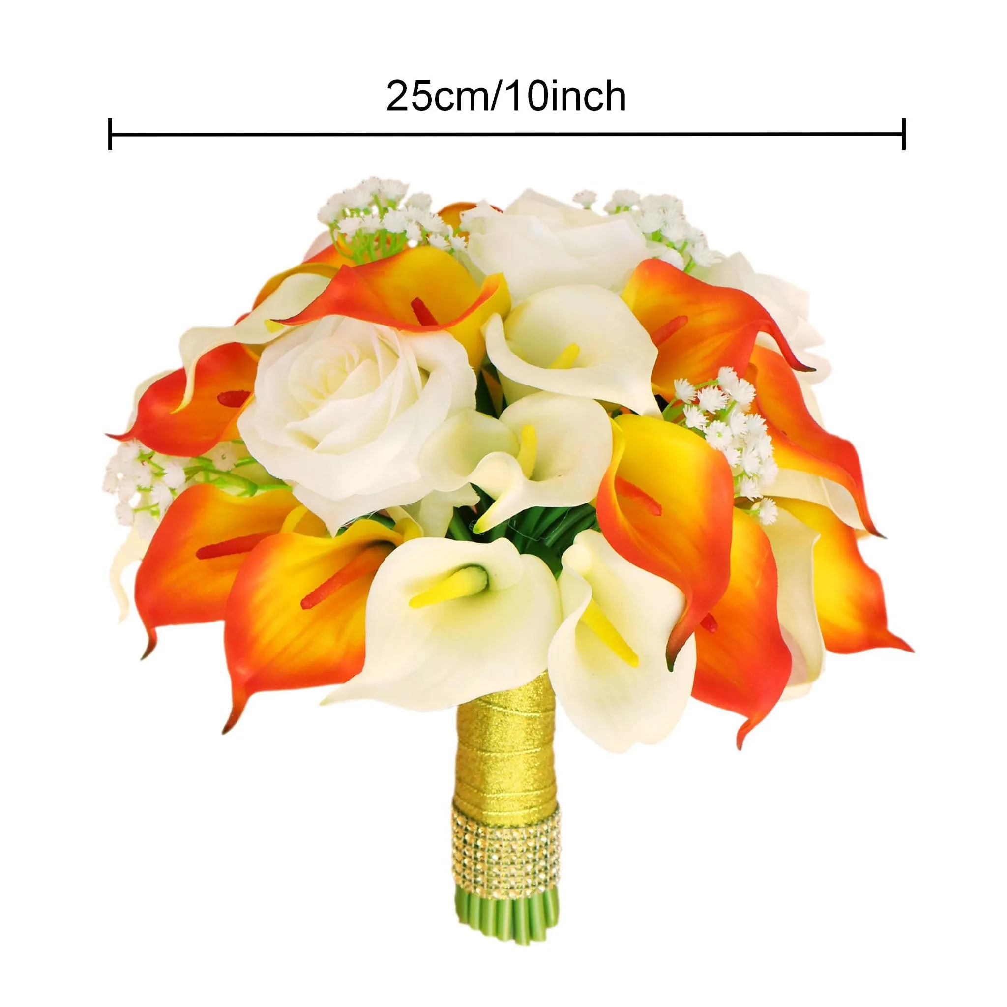 Artificial Orange Calla Lily Wedding Bouquets