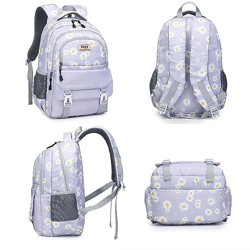 Asge Backpack for Girls Backpack Teenage School Backpack College Bookbag for Kids Casual Daypack with Lunch Box