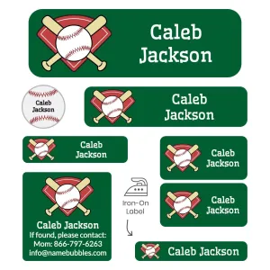 Baseball Sleepaway Camp Labels Pack