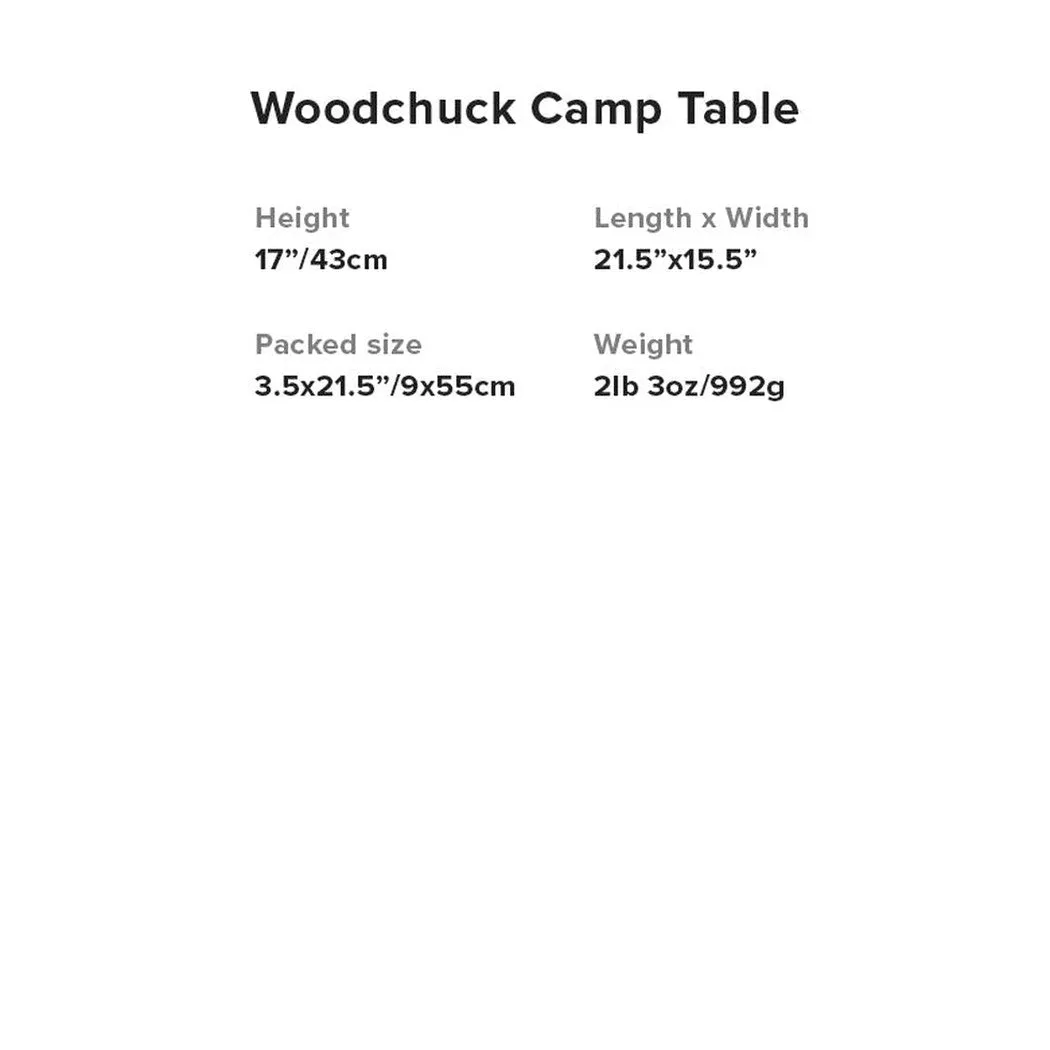 Big Agnes Woodchuck Camp Table