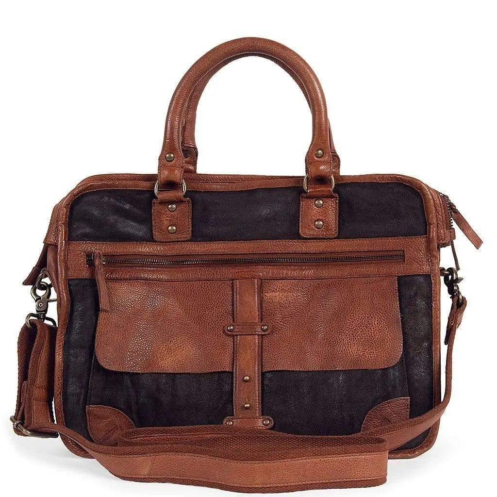 Boomsma | Men's Leather Messenger Bag | Laptop Briefcase