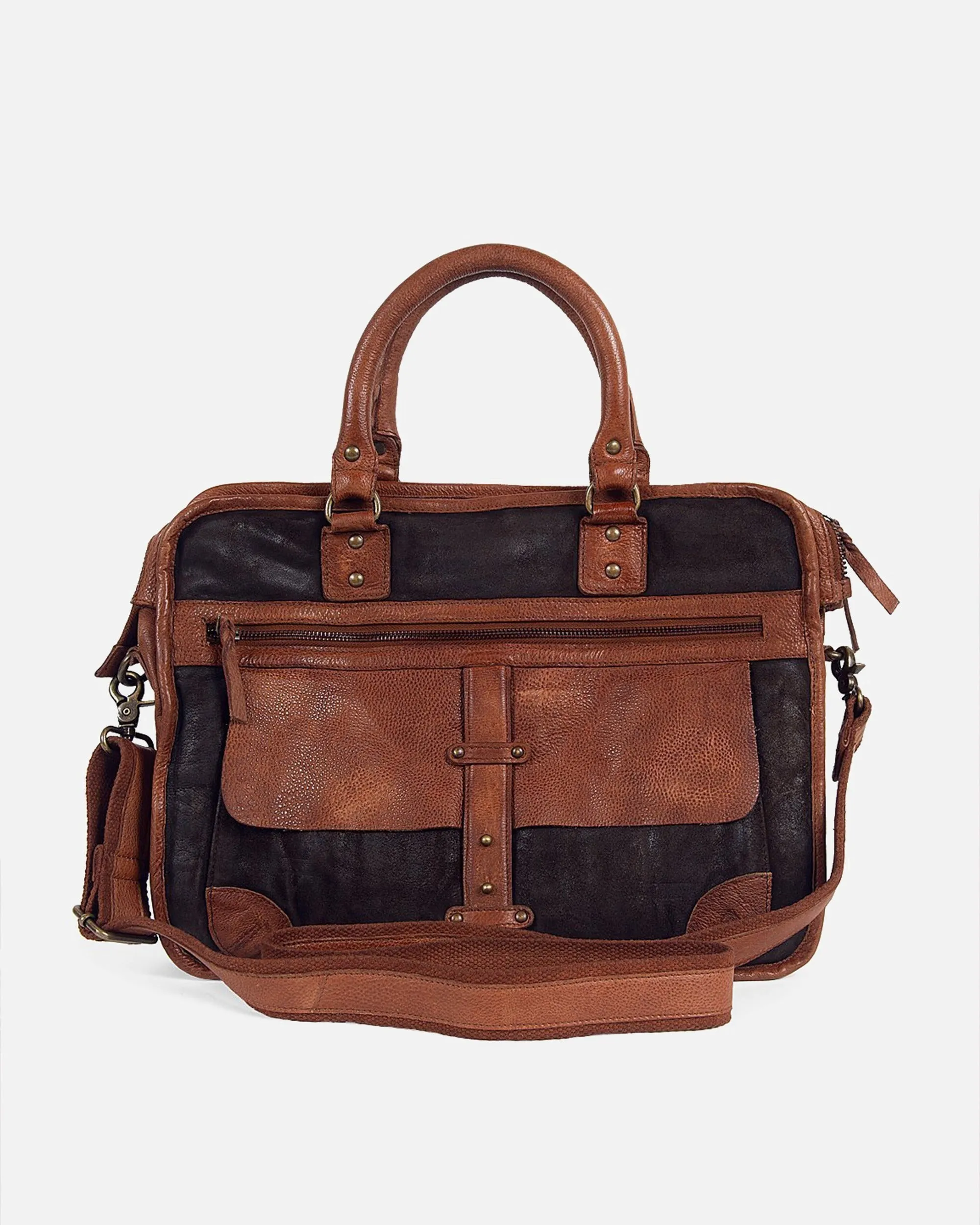 Boomsma | Men's Leather Messenger Bag | Laptop Briefcase