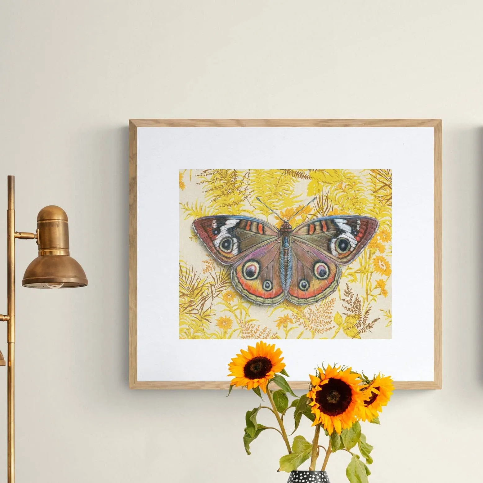 Buckeye Butterfly Illustration - Fine Art Print