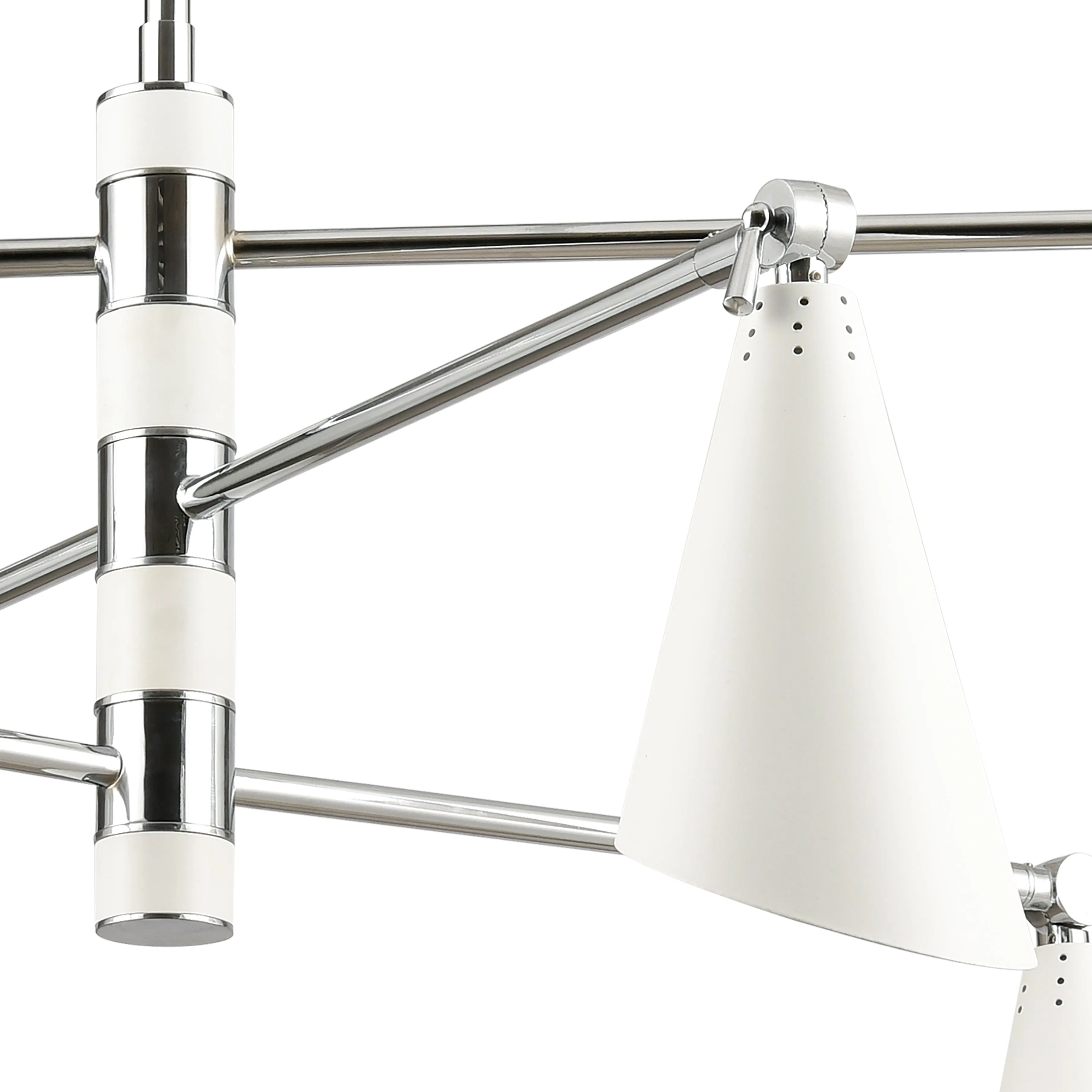 Calder 36" 6 Light Chandelier in Polished Chrome