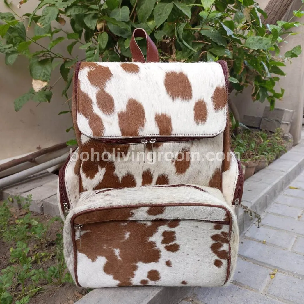 Custom Hair On Cowhide Mommy Backpack