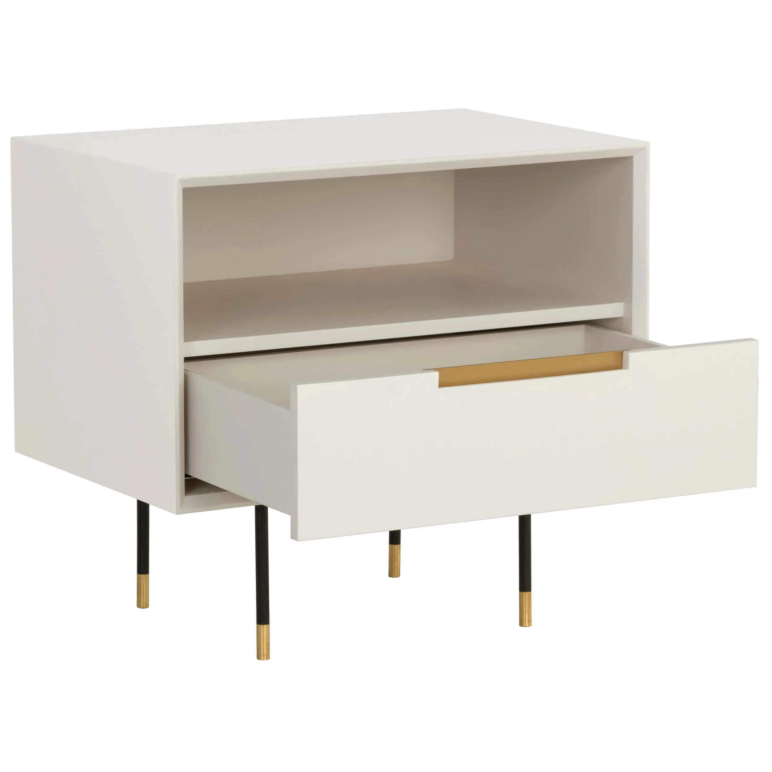 Danbury Nightstand, Modern Cream