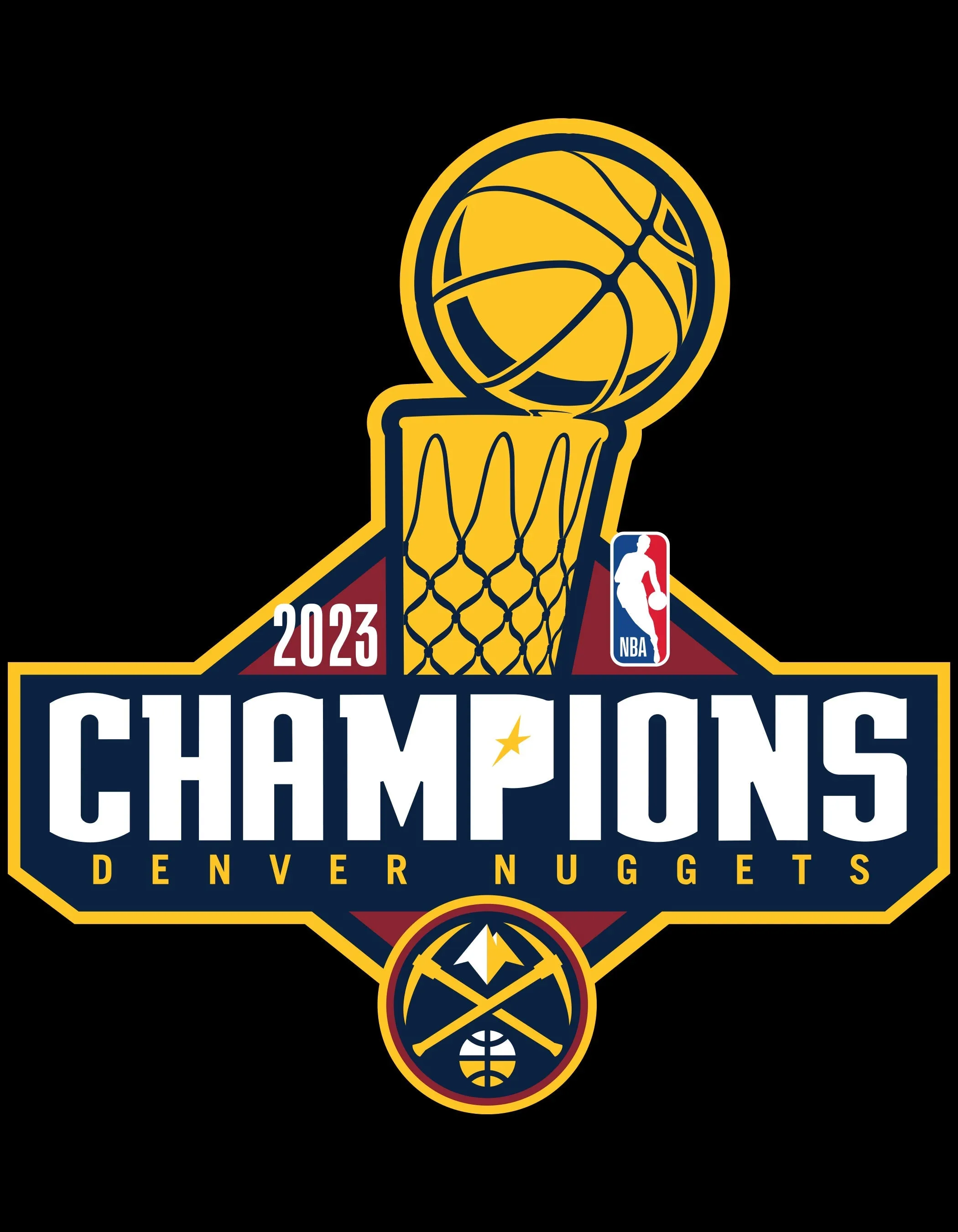 Denver Nuggets 2023 Championship Logo Panel