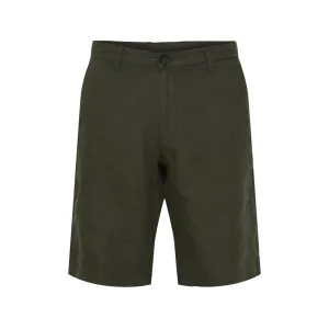 Elo Linen Shorts - Dark Olive Green