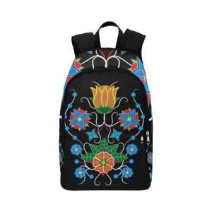 Floral Beadwork-02 Fabric Backpack for Adult