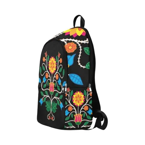 Floral Beadwork-03 Fabric Backpack for Adult