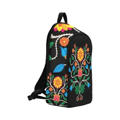 Floral Beadwork-03 Fabric Backpack for Adult