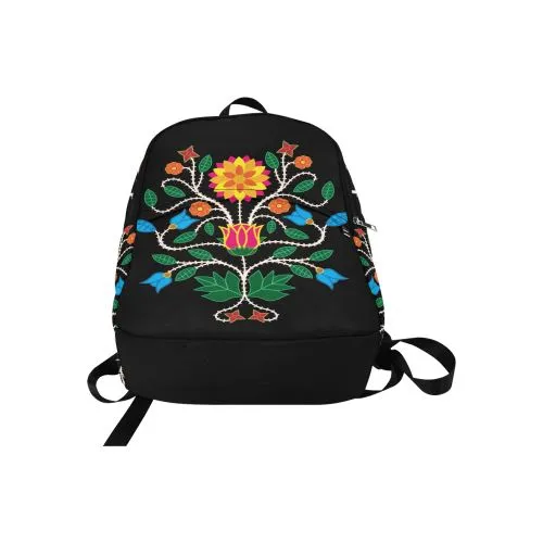 Floral Beadwork-03 Fabric Backpack for Adult