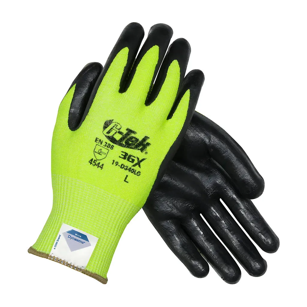 G-Tek 19-D340LG/XL Seamless Knit Dyneema Diamond Blended Glove with Nitrile Coated Foam Grip on Palm & Fingers