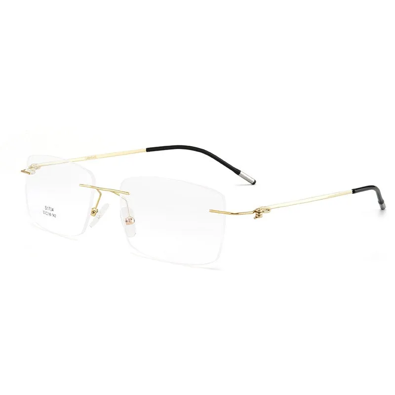 Gmei Men's Eyeglasses Alloy Screwless Rimless Ultralight S1704