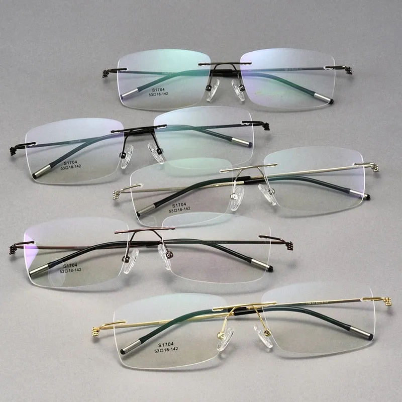 Gmei Men's Eyeglasses Alloy Screwless Rimless Ultralight S1704