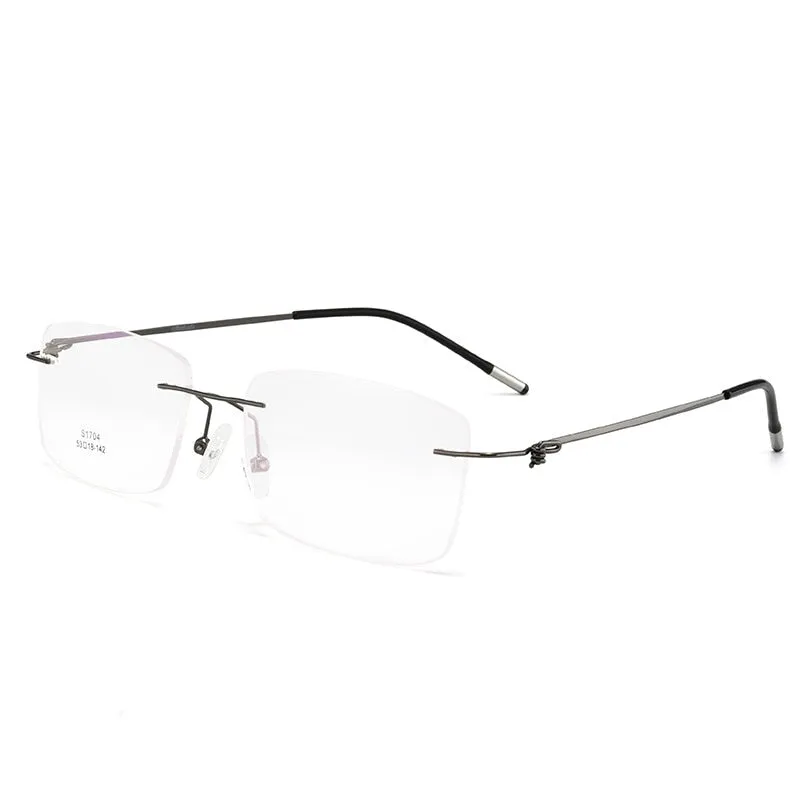 Gmei Men's Eyeglasses Alloy Screwless Rimless Ultralight S1704