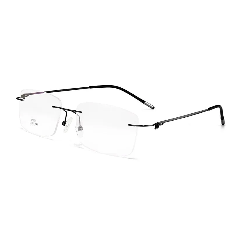 Gmei Men's Eyeglasses Alloy Screwless Rimless Ultralight S1704