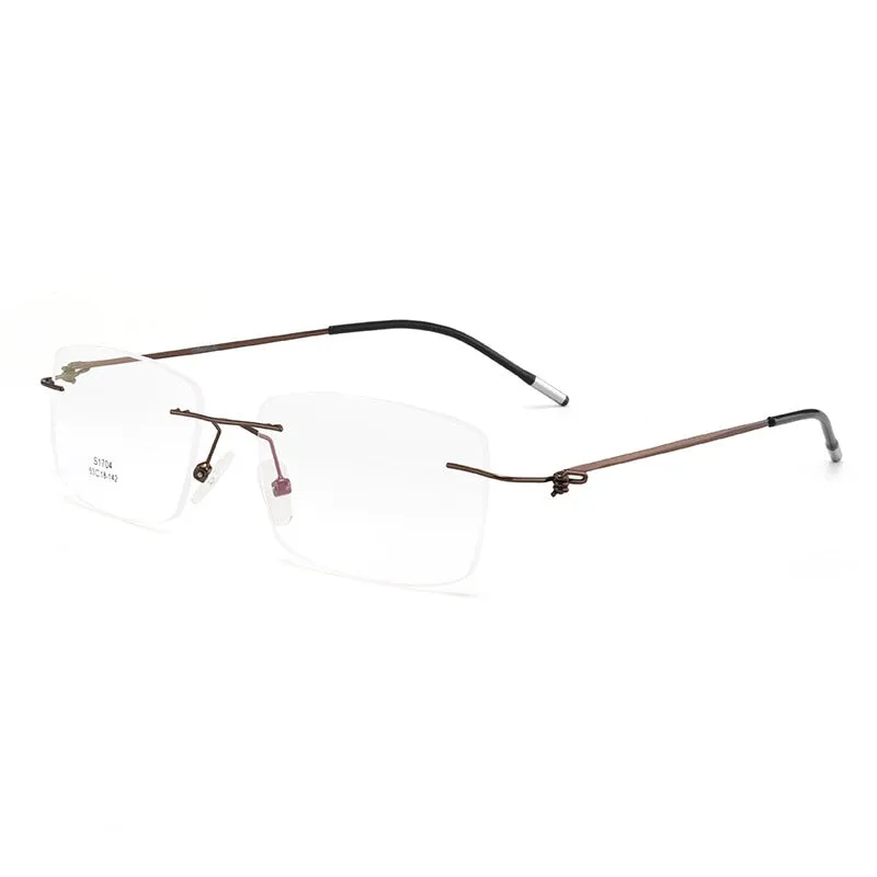 Gmei Men's Eyeglasses Alloy Screwless Rimless Ultralight S1704