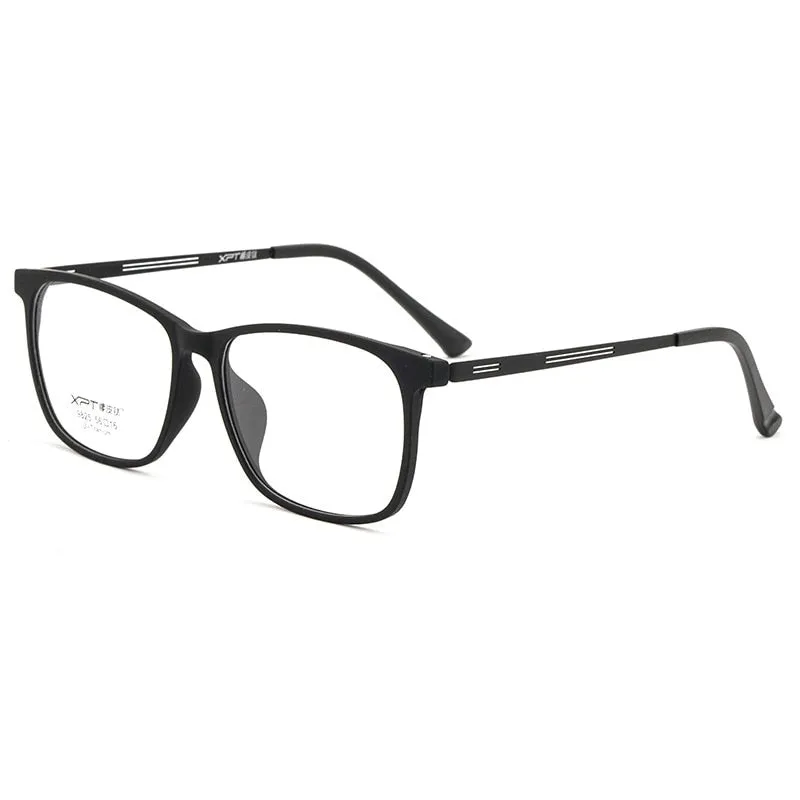 Gmei Men's Full Rim Big Square Tr 90 Titanium Eyeglasses 9825