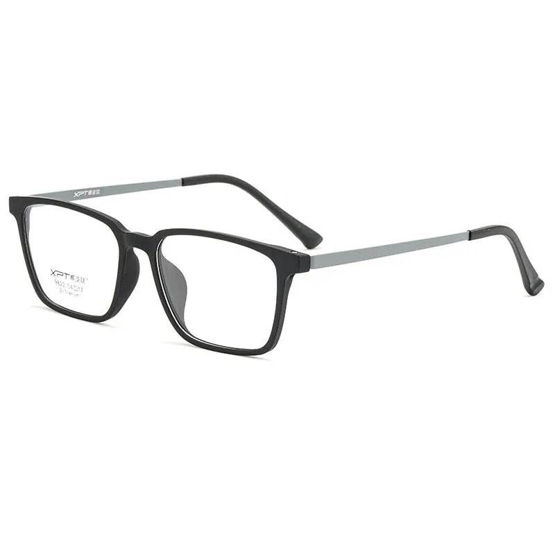 Gmei Men's Full Rim Large Square Tr 90 Titanium Eyeglasses 9822