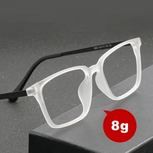 Gmei Men's Full Rim Large Square Tr 90 Titanium Eyeglasses 9822