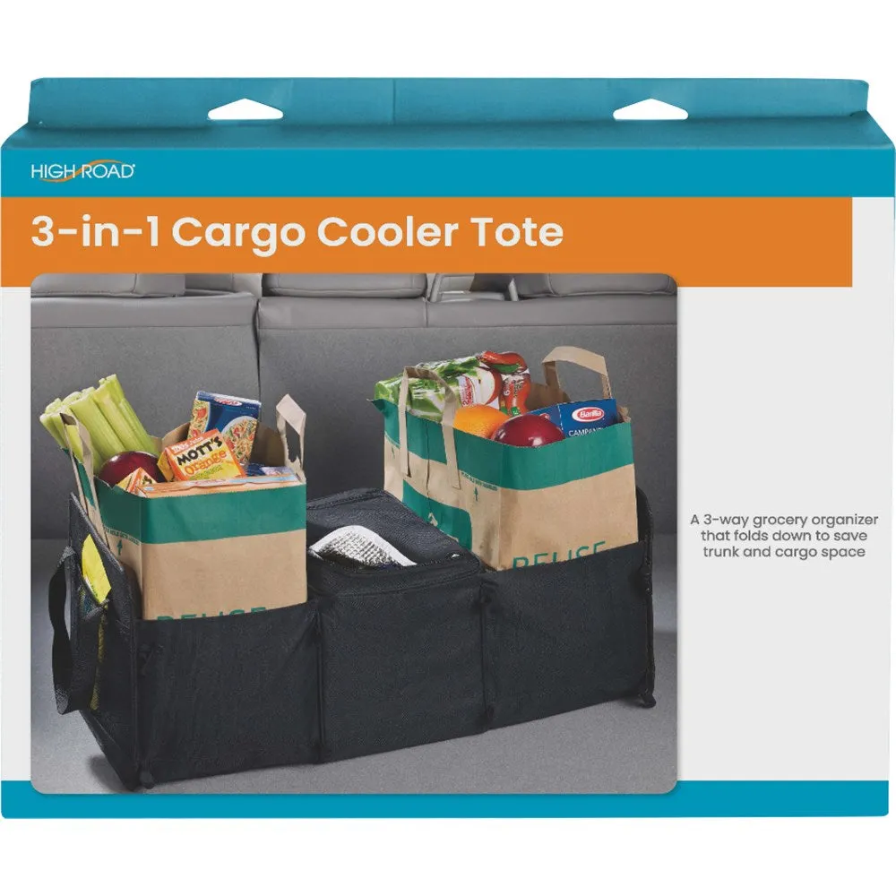 High Road 3-IN-1 Cargo Cooler Tote - HR-5523-05-BLK