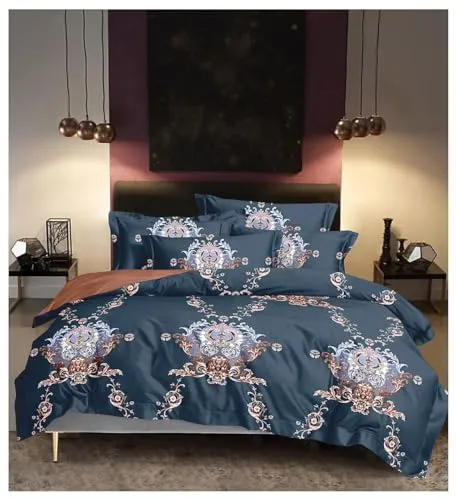 HOME SAJAWAT Alexa Printed Double Bedsheet Set