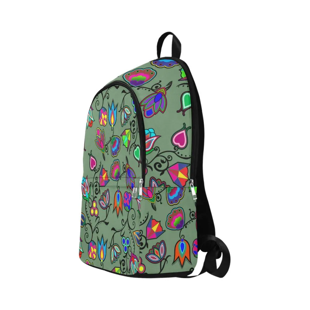 Indigenous Paisley Dark Sea Fabric Backpack for Adult