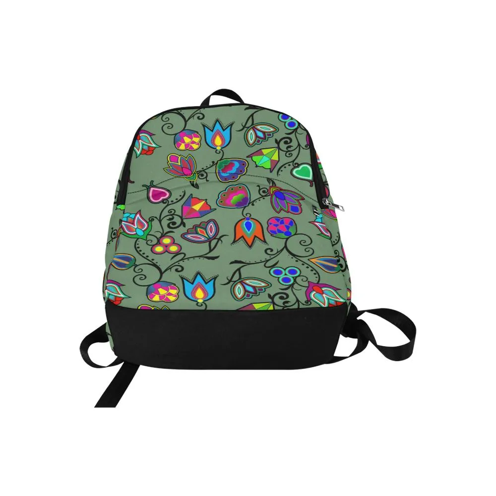 Indigenous Paisley Dark Sea Fabric Backpack for Adult