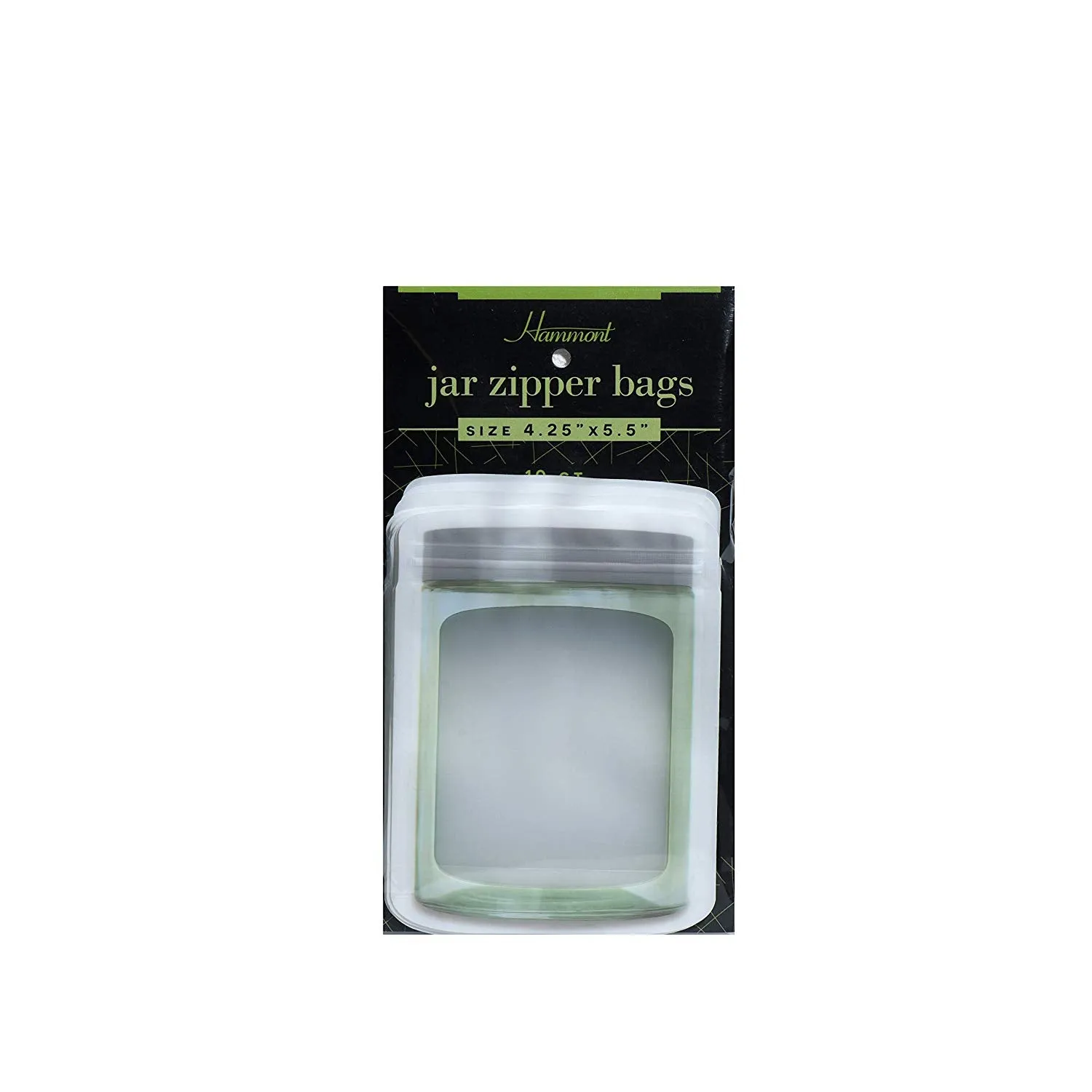 Jar Shape Airtight Bag Silver 4.25"x5.5" 20 Pack