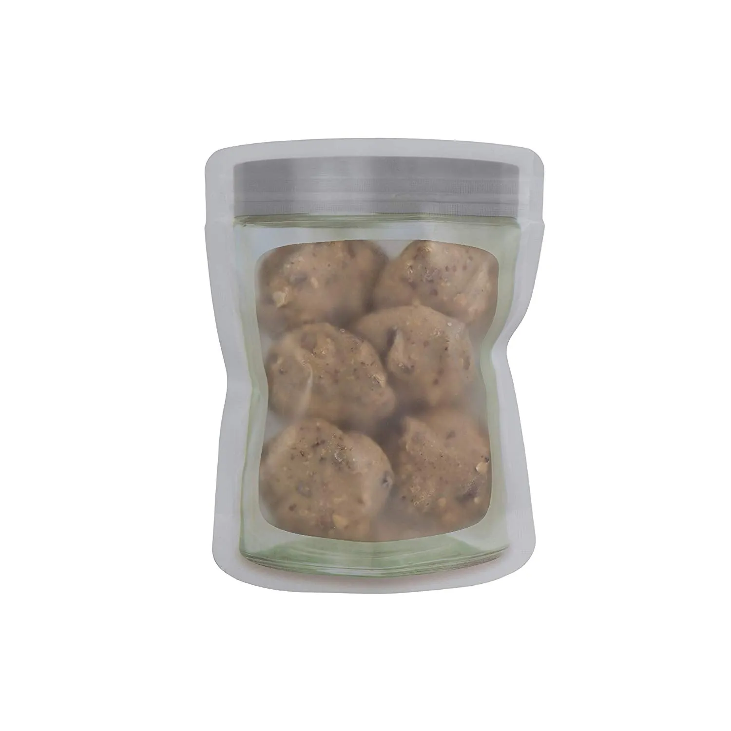 Jar Shape Airtight Bag Silver 4.25"x5.5" 20 Pack