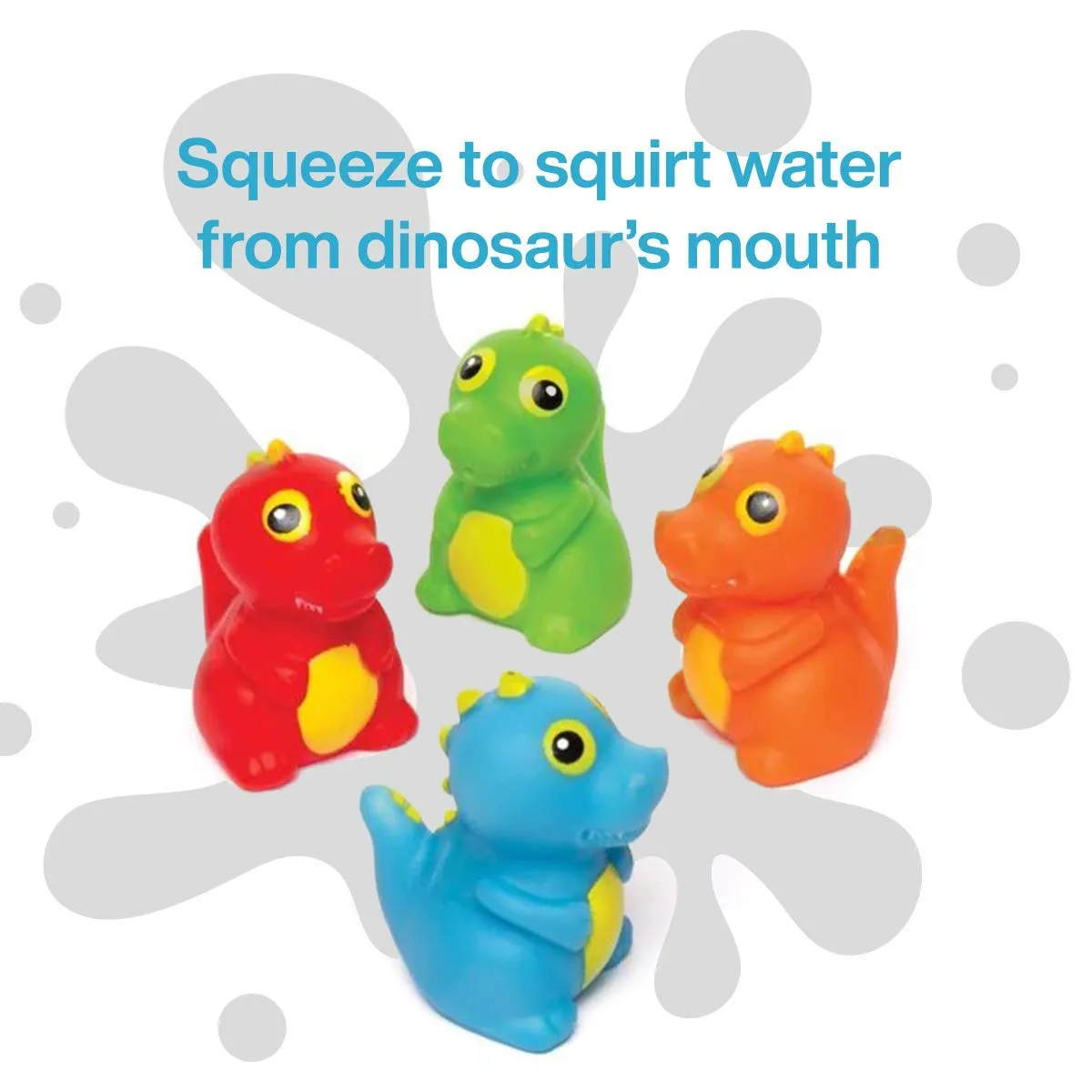 Kicko Dinosaur Squirt Toys - Pack of 12, 2 Inch Assorted Rubber Water Squirties - Perfect