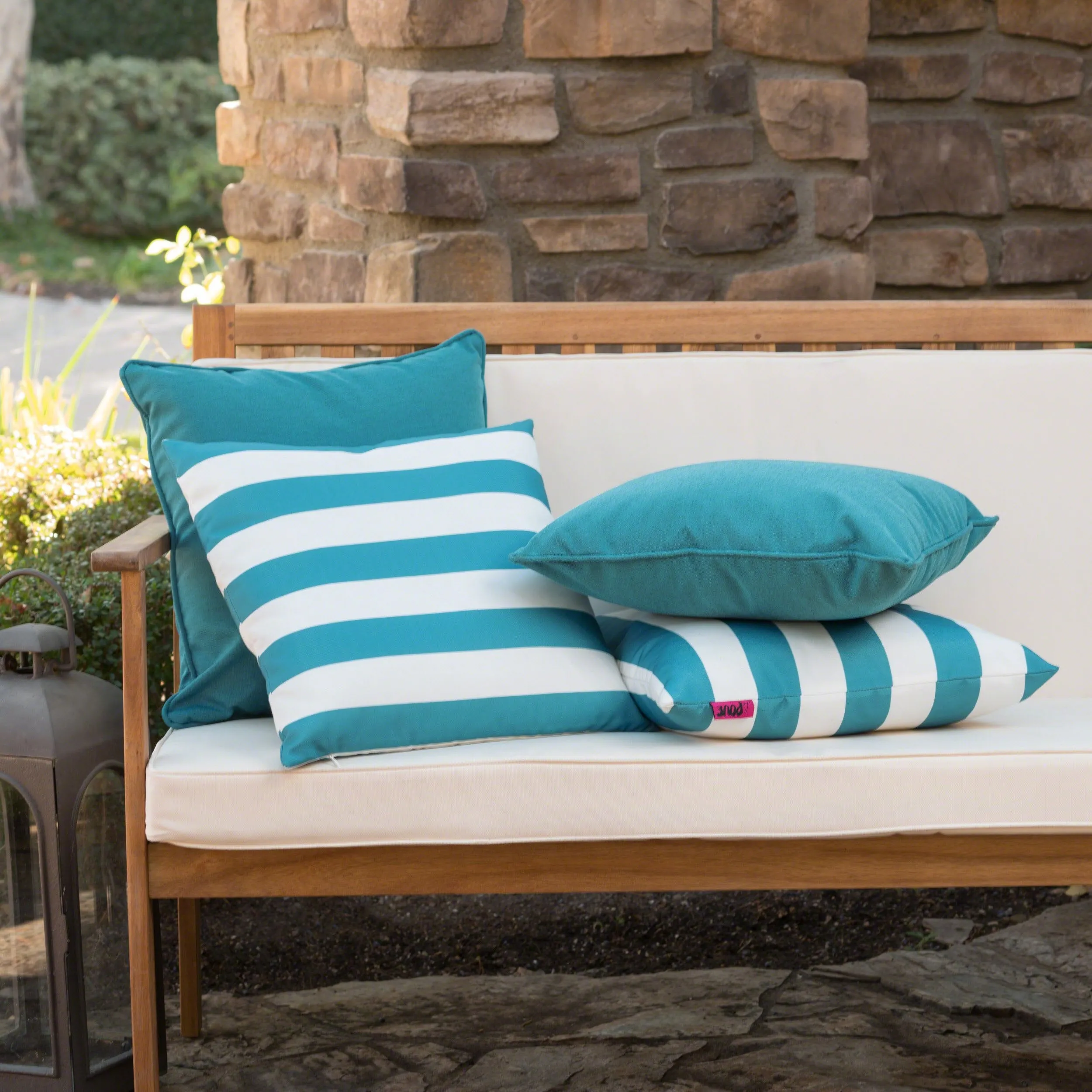 La Jolla Outdoor Water Resistant Rectangular Throw Pillows - Set of 4