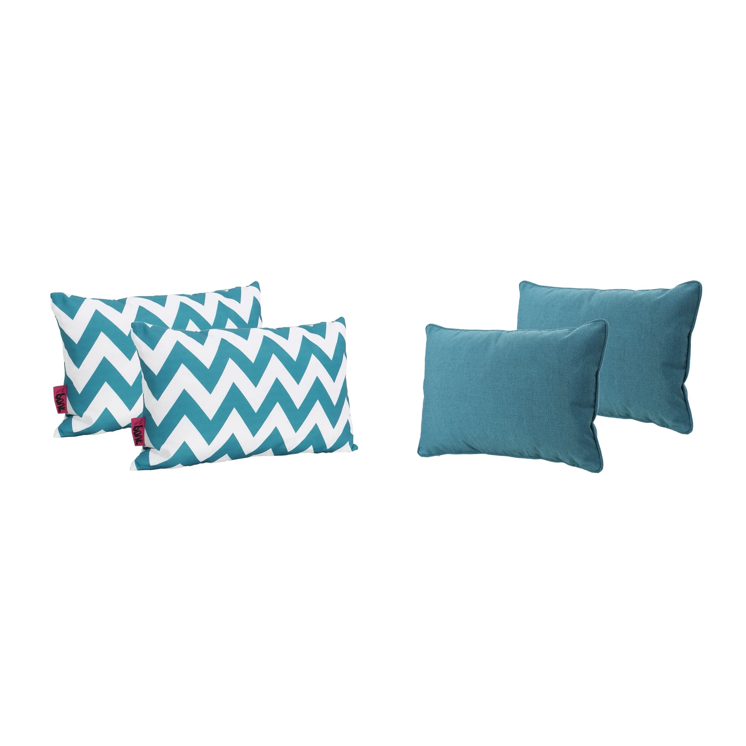 La Jolla Outdoor Water Resistant Rectangular Throw Pillows - Set of 4