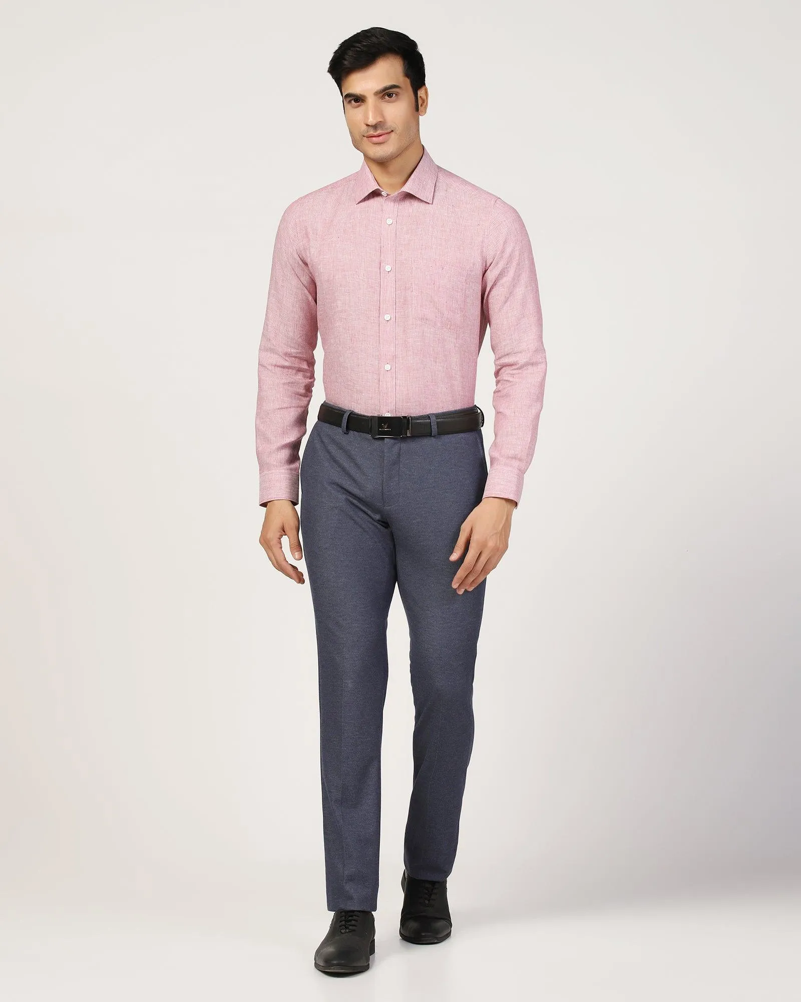 Linen Formal Pink Stripe Shirt - Andres