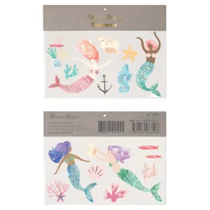 Mermaid Large Temporary Tattoos (x 2 sheets)