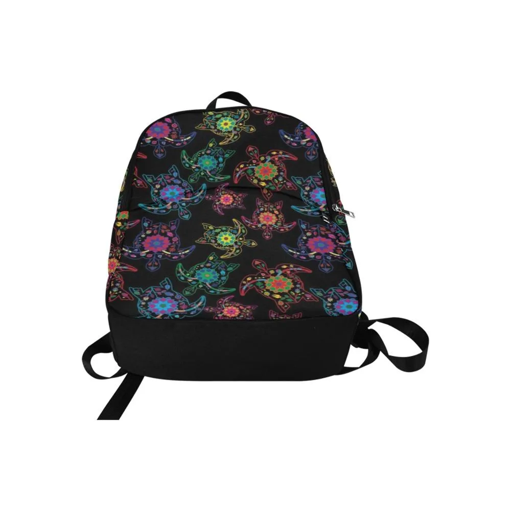 Neon Floral Turtles Backpack for Adult