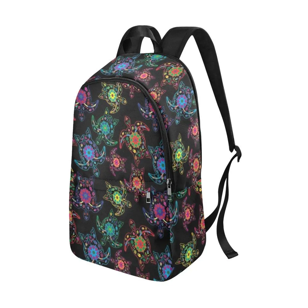 Neon Floral Turtles Backpack for Adult