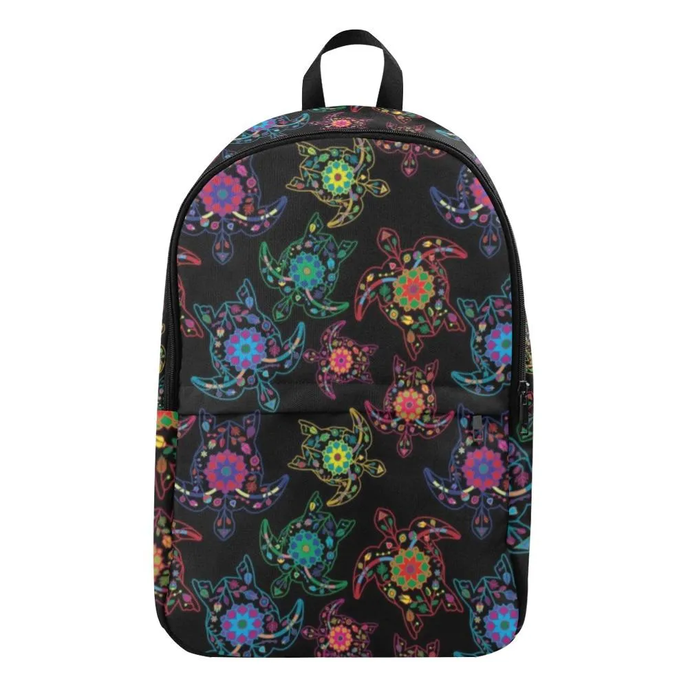 Neon Floral Turtles Backpack for Adult