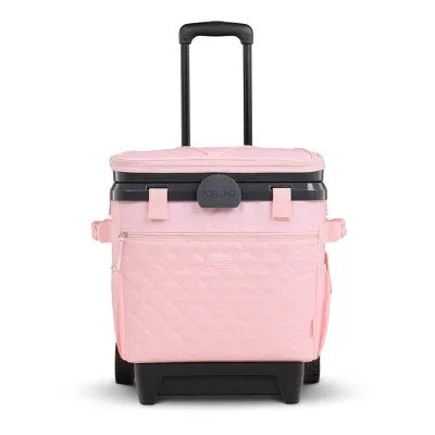 New - Igloo MaxCold Duo Cool Fusion 36 Rolling Cooler - Rose Quartz