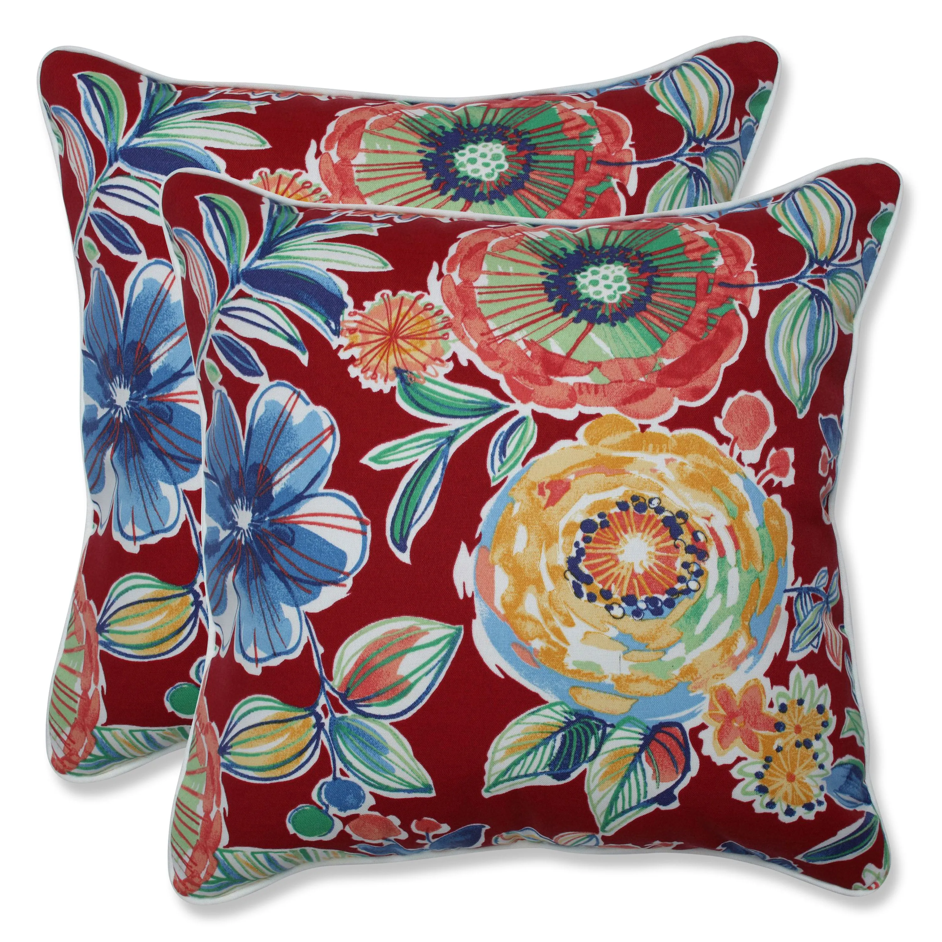 Outdoor/Indoor Colsen Berry 18.5-inch Throw Pillow (Set of 2)