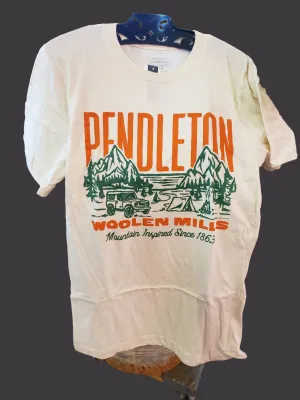 Pendleton Vintage 4 x 4 Graphic Tee in Natural / Rust