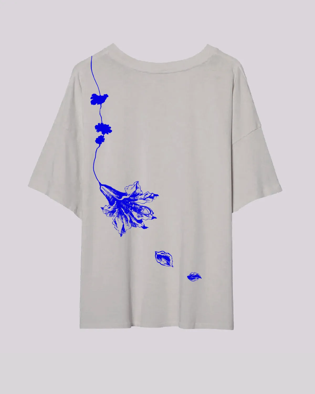 PRE-ORDER | Wilting Lily | Boxy Tee | Gray   Blue