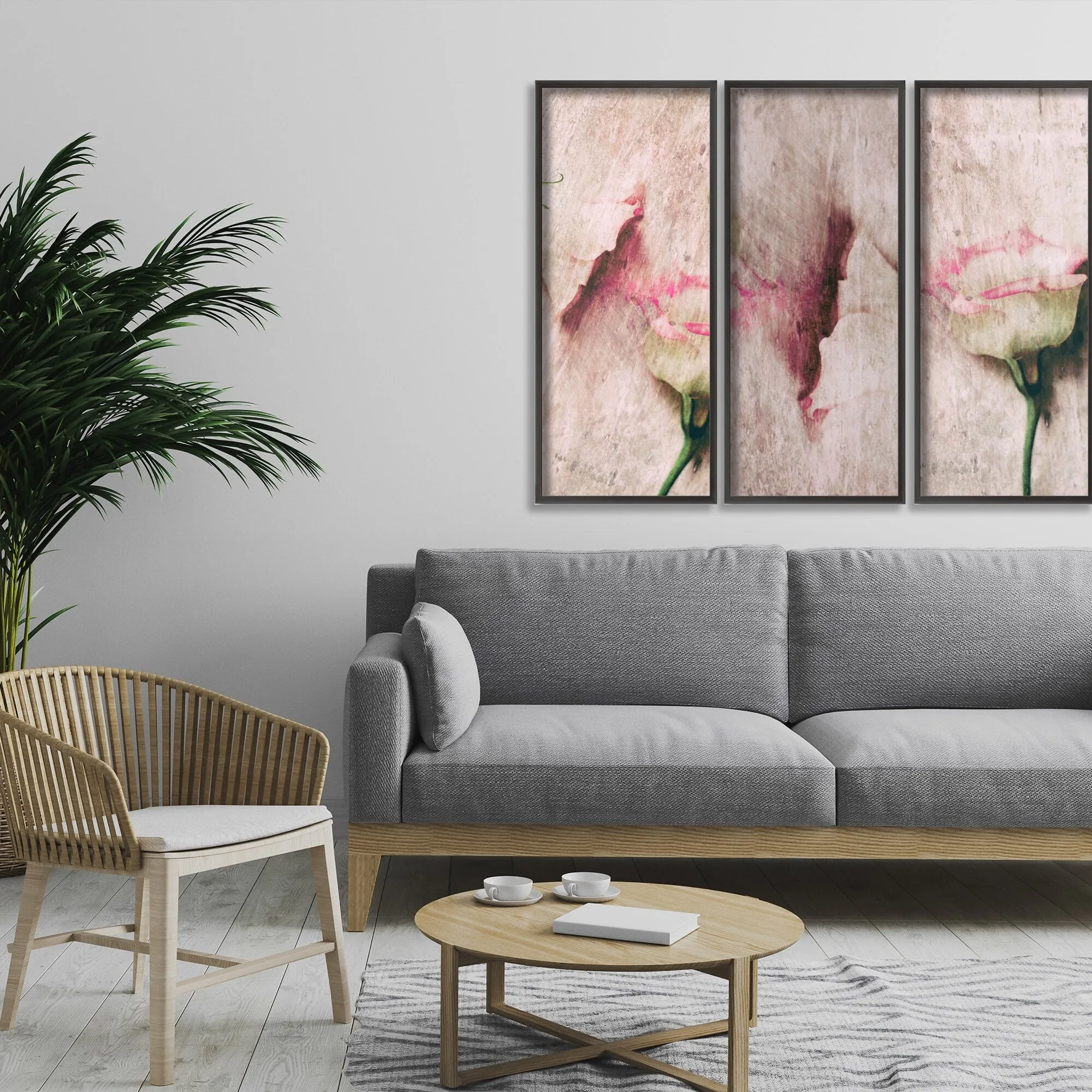 "Abstract Lovers" Framed 3-Piece Wall Art Set by Delphine Devos