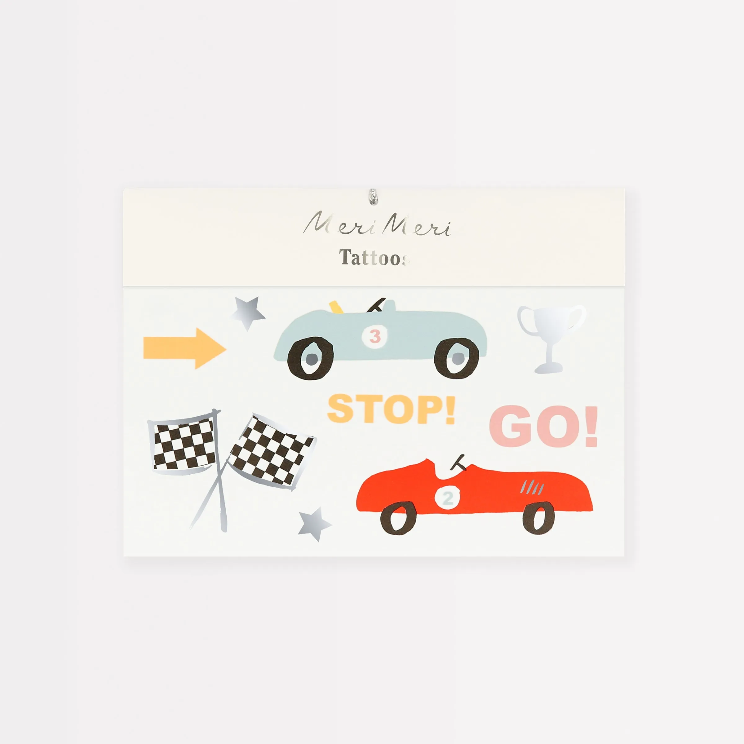 Race Cars Temporary Tattoos (x 2 sheets)